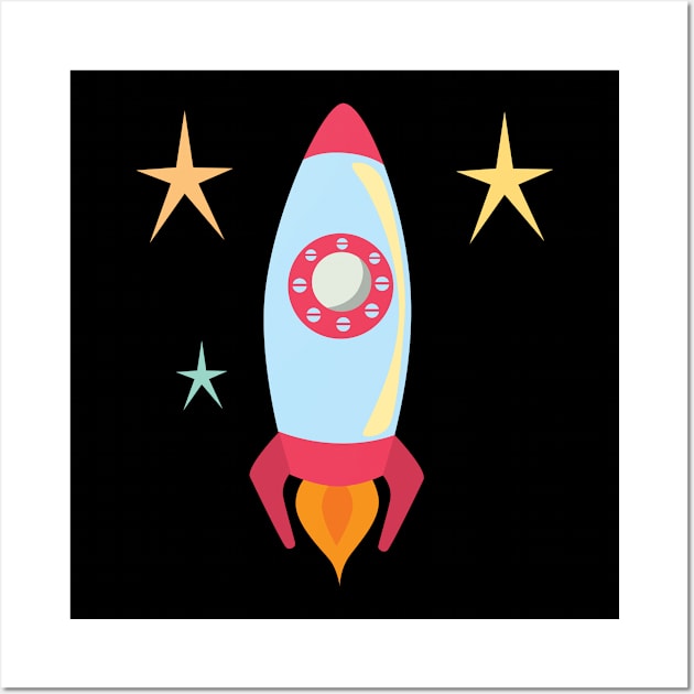 Space rocket Wall Art by holidaystore